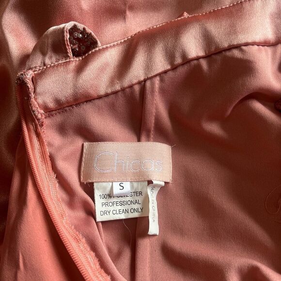 Light pink /peach colour/ long dress/Size S - Picture 4 of 9
